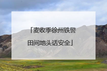 麦收季徐州铁警田间地头话安全