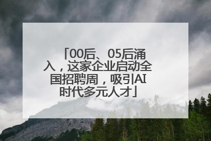 00后、05后涌入，这家企业启动全国招聘周，吸引AI时代多元人才