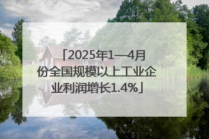 2025年1—4月份全国规模以上工业企业利润增长1.4%