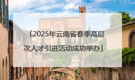 2025年云南省春季高层次人才引进活动成功举办