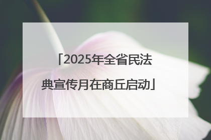2025年全省民法典宣传月在商丘启动