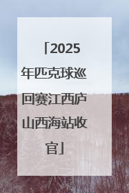 2025年匹克球巡回赛江西庐山西海站收官