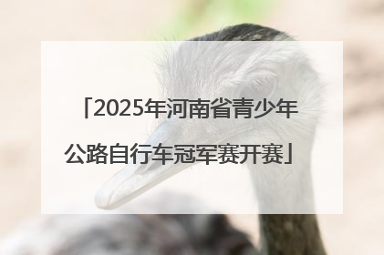 2025年河南省青少年公路自行车冠军赛开赛