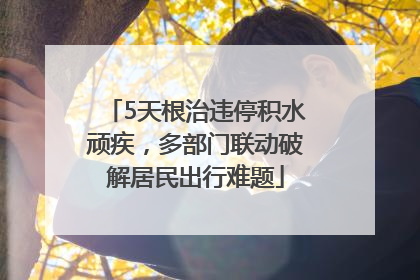 5天根治违停积水顽疾，多部门联动破解居民出行难题