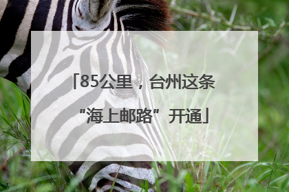 85公里，台州这条“海上邮路”开通