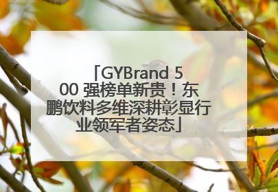 GYBrand 500 强榜单新贵！东鹏饮料多维深耕彰显行业领军者姿态